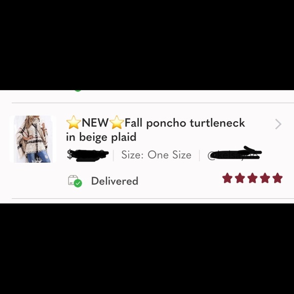 ❣️SALE❣️NEW!Plaid poncho turtleneck gray-brown plaid - Picture 8 of 14